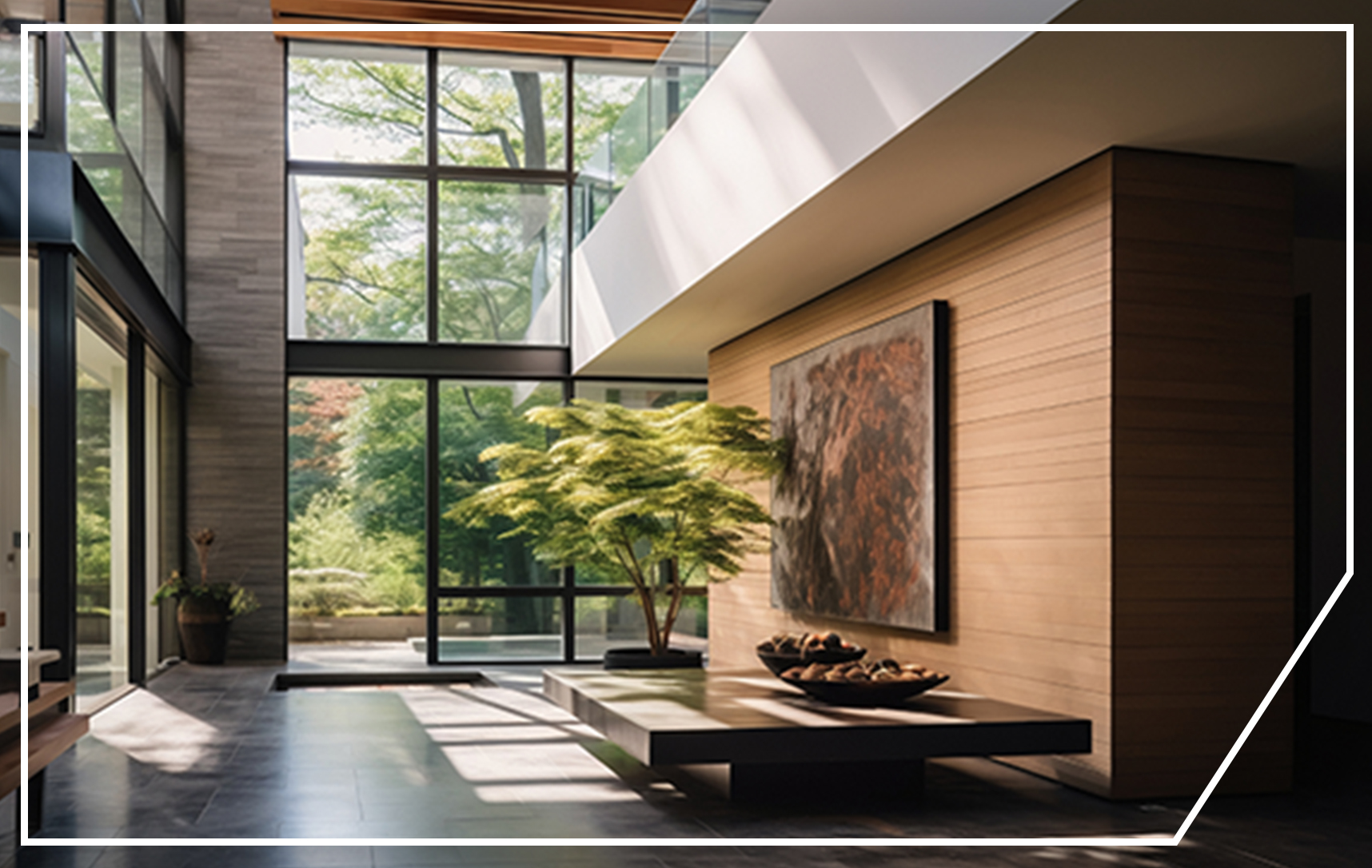 Architectural design with custom fenestration